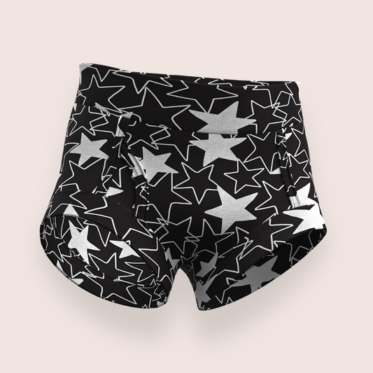 Faux-Front - Black & White Stars