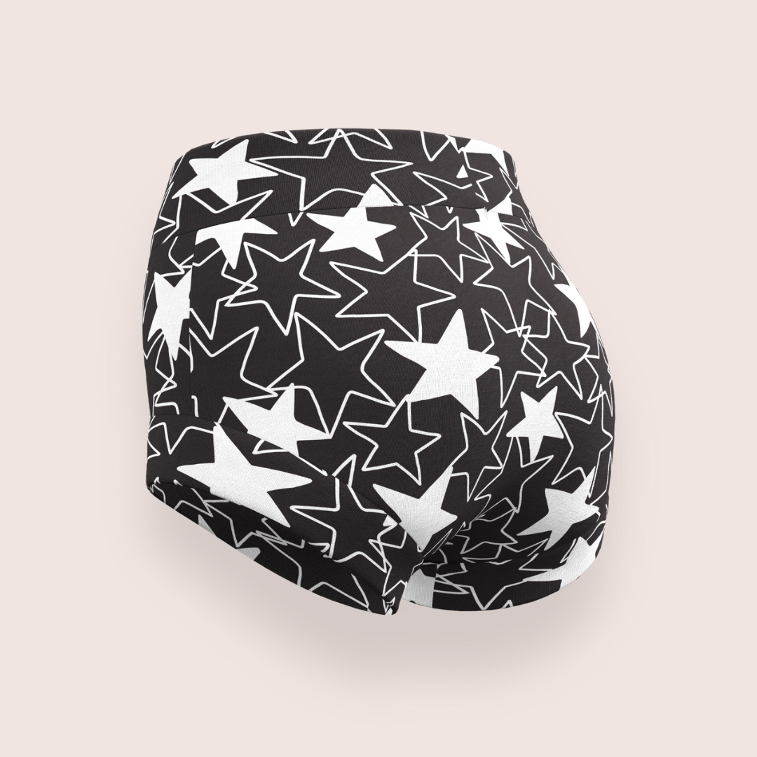 Kids Brief - Black & White Stars