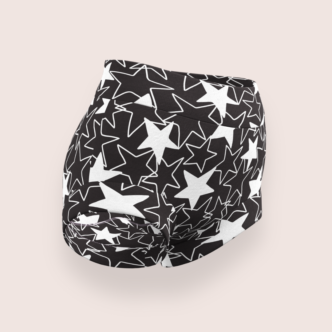 Kids Brief - Black & White Stars