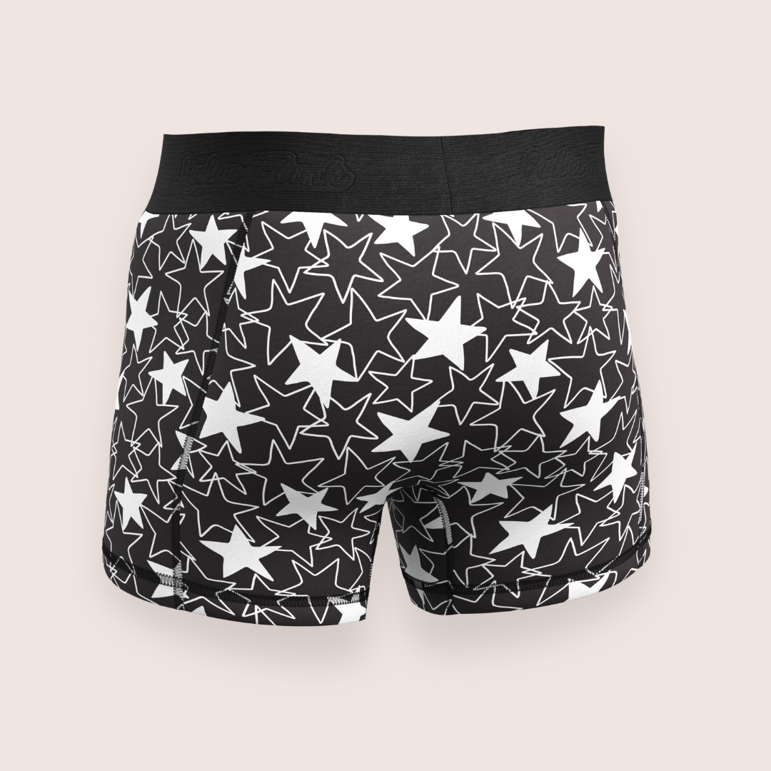 Mens - Black & White Stars