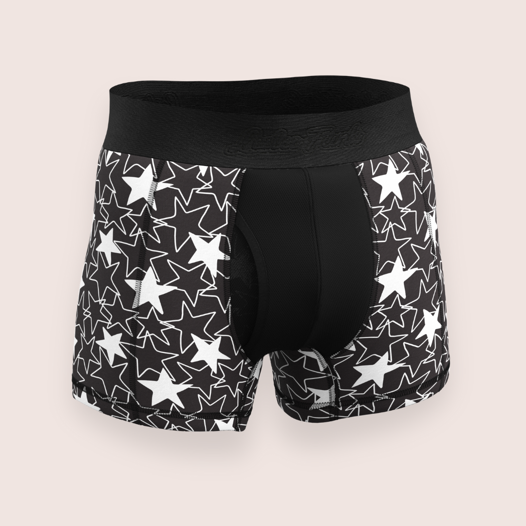 Mens - Black & White Stars