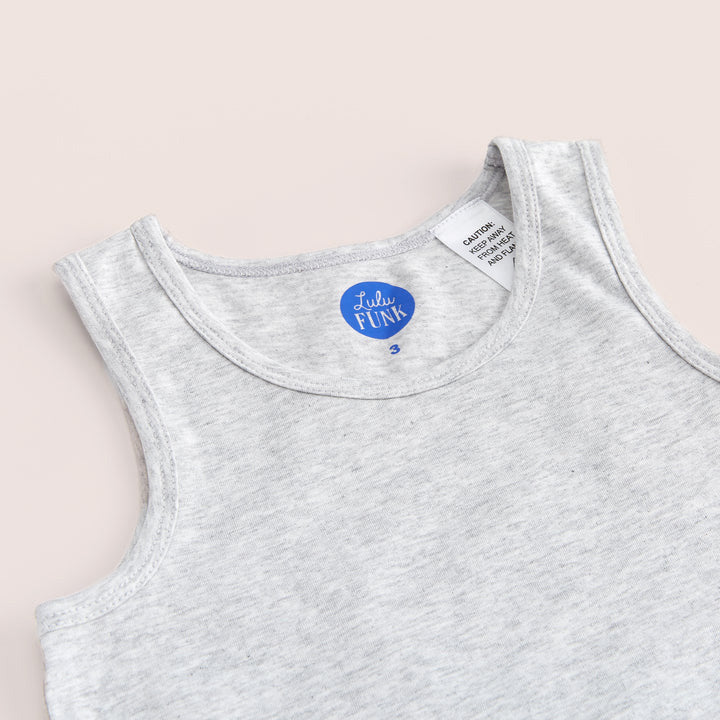Kids Singlet - Light Grey Marle