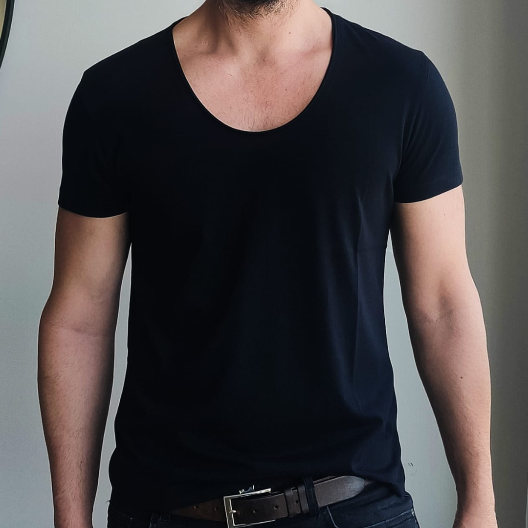 Elevated Tee - Scoop Neck · Black 100% Supima cotton · Premium Extra Long Staple