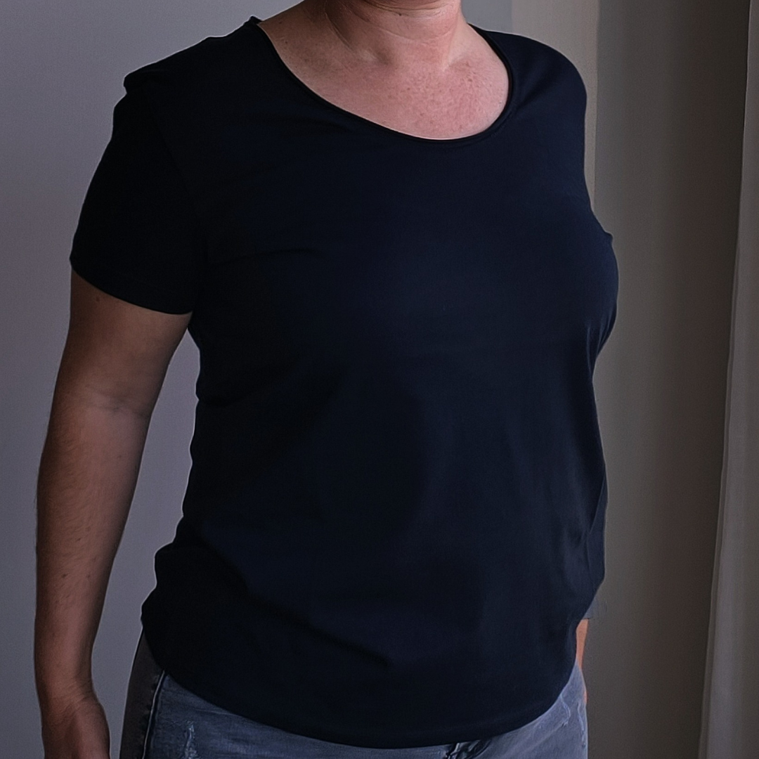 Elevated Tee - Scoop Neck · Black 100% Supima cotton · Premium Extra Long Staple