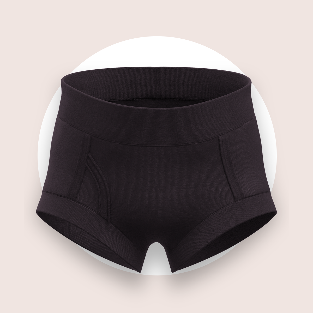 Lulu Funk Faux-Front Brief in Black (black boys underwear), view 1 of 7
