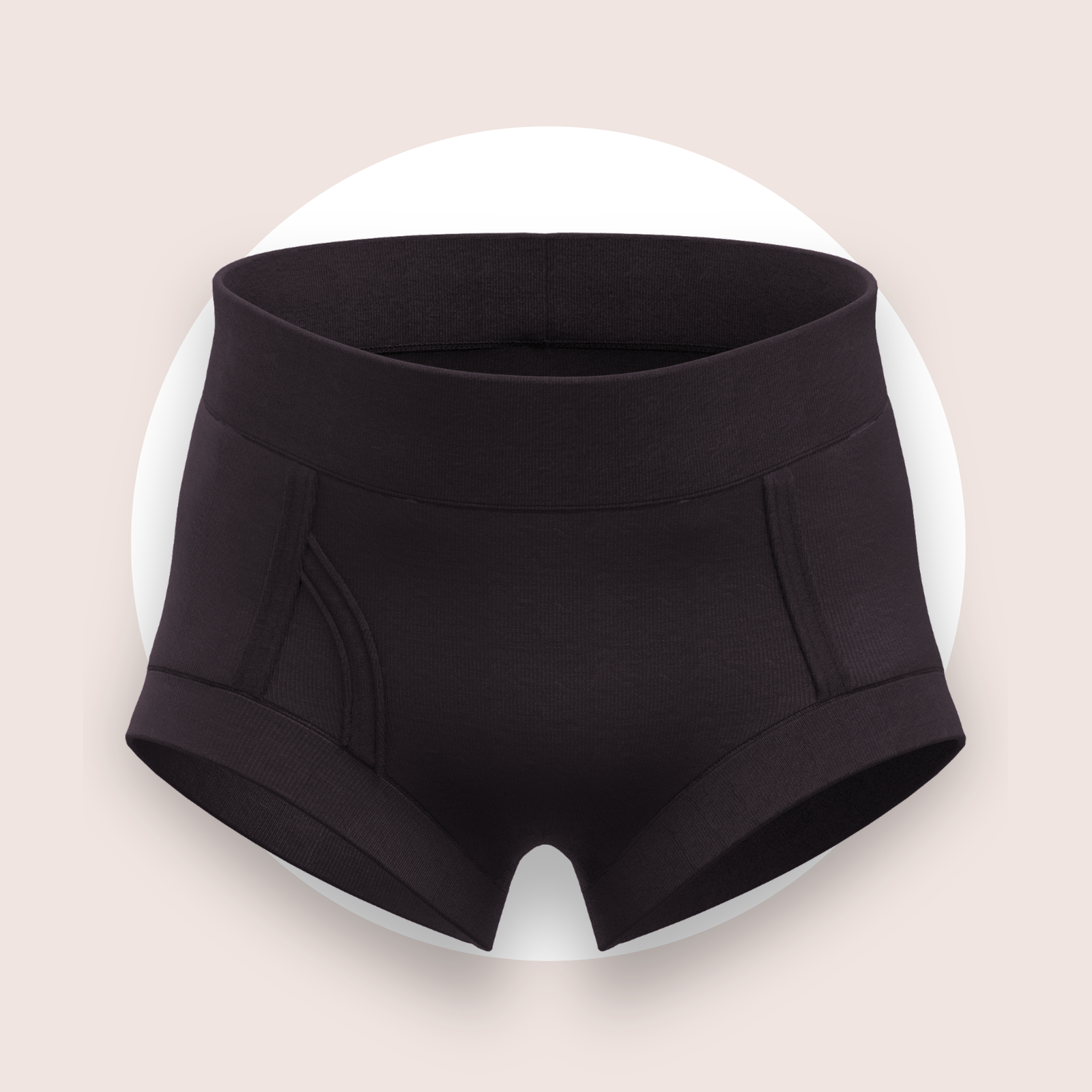 Lulu Funk Faux-Front Brief in Black (black boys underwear), view 1 of 7