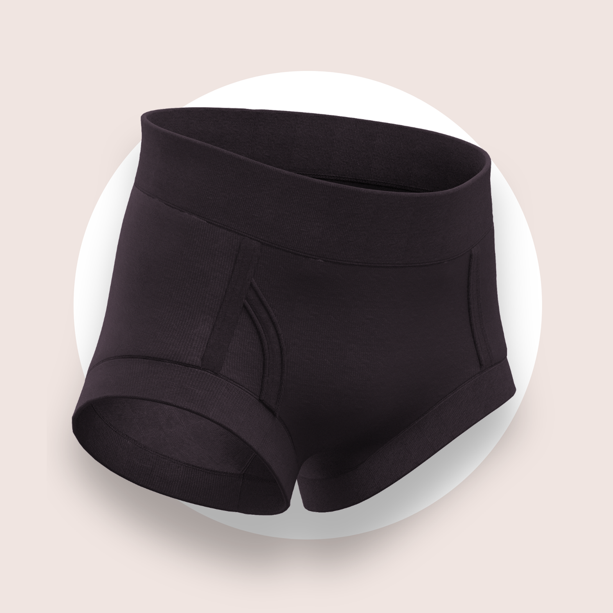 Lulu Funk Faux-Front Brief in Black (black boys underwear), view 2 of 7