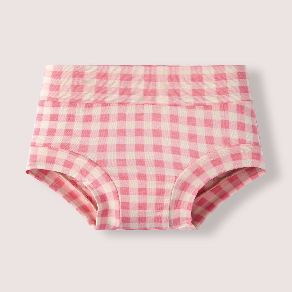 Kids Brief - Pastel Pink Gingham