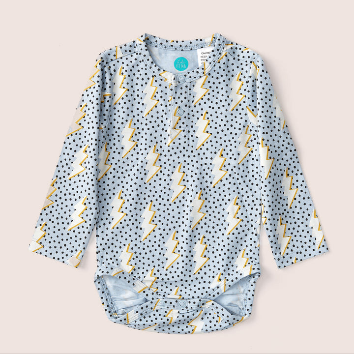 Bamboo &amp; Organic Cotton Baby Bodysuit - Bolts of lightning