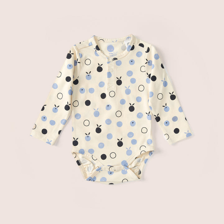 Bamboo &amp; Organic Cotton Baby Bodysuit - Blueberries