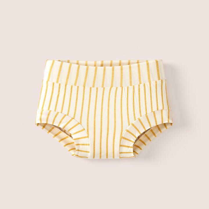 Bamboo &amp; Organic Cotton Kids Underwear Brief - Golden Stripe