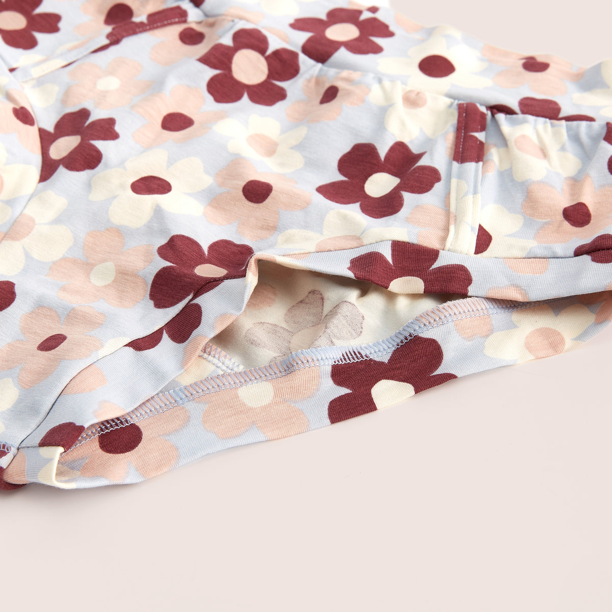 Bamboo &amp; Organic Cotton Womens Underwear Brief - Ice Retro Floral