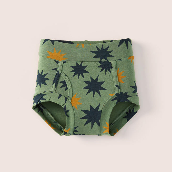 Bamboo and Organic Cotton Boys Underwear Y-Front - Army Star