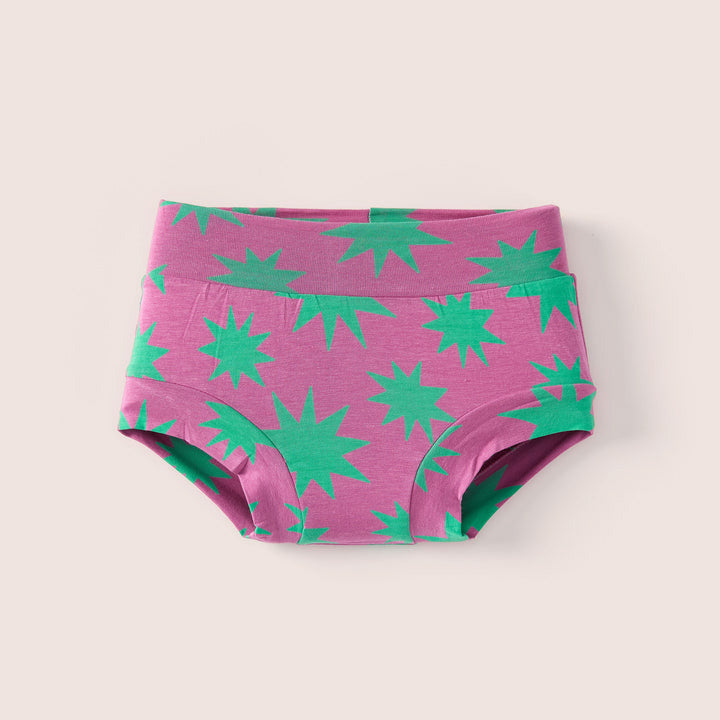 Bamboo &amp; Organic Cotton Kids Underwear Brief - Bright Bangs