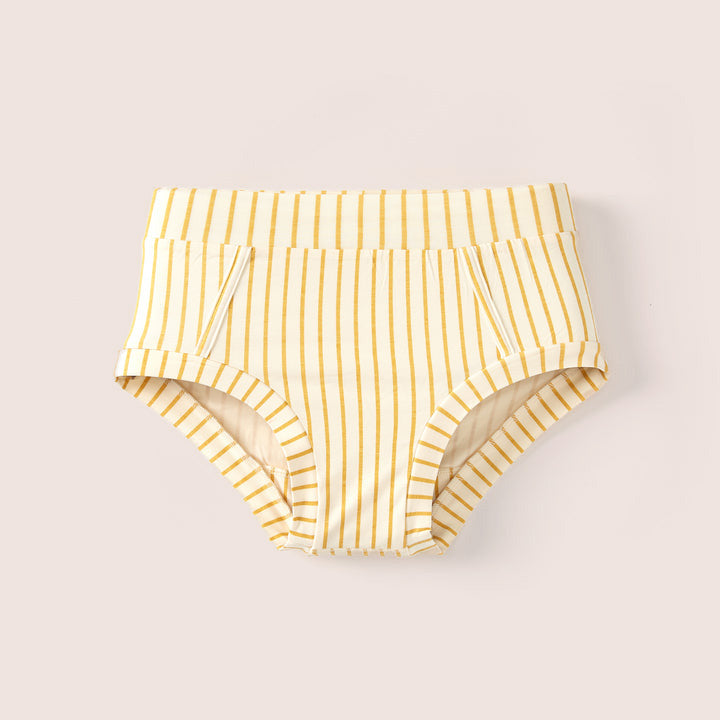 Bamboo &amp; Organic Cotton Womens Underwear Brief - Golden Stripe