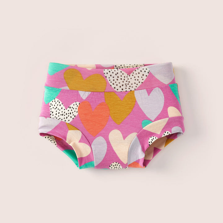 Bamboo &amp; Organic Cotton Kids Underwear Brief - Lots of Love