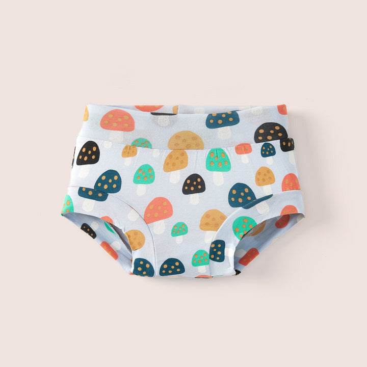 Bamboo &amp; Organic Cotton Kids Underwear Brief - Shrooms