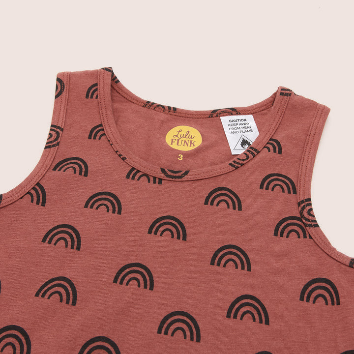 Bamboo &amp; Organic Cotton Singlet - Stencil Rainbow