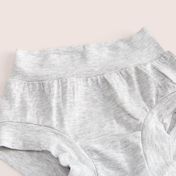 Bamboo &amp; Organic Cotton Kids Underwear Brief - Light Grey Marle