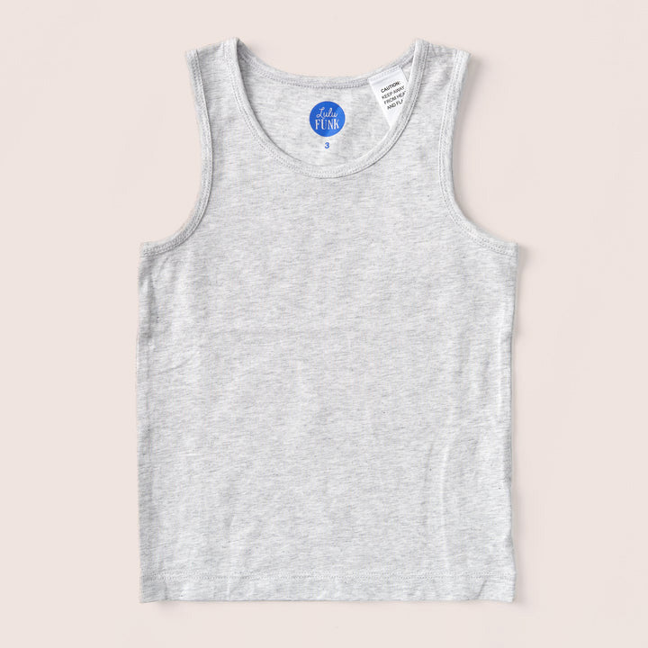 Kids Singlet - Light Grey Marle